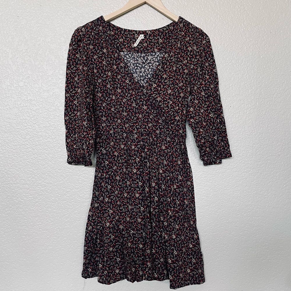 Willow & Clay Prairie Cottagecore Brown Floral Dress XS
